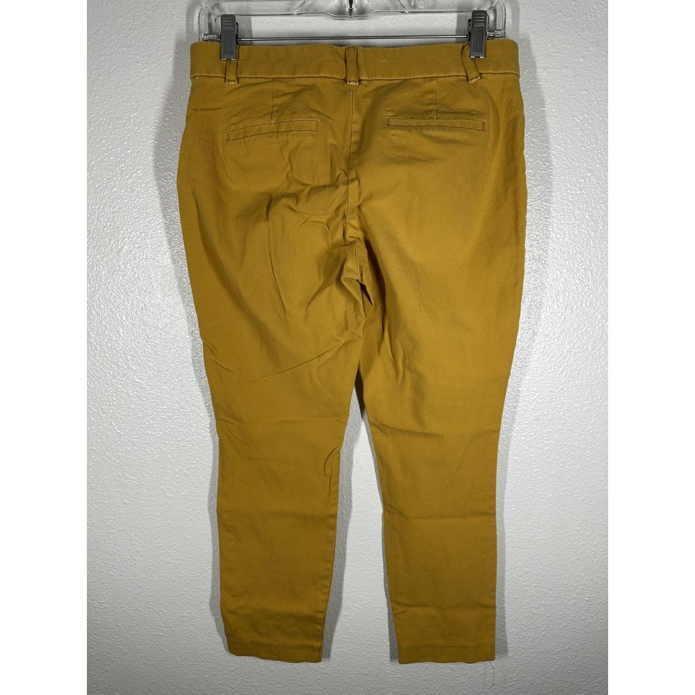 GAP Pants Womens 8 Mustard Yellow Signature Skinny Ankle Stretch Chino Twill - Picture 2 of 8